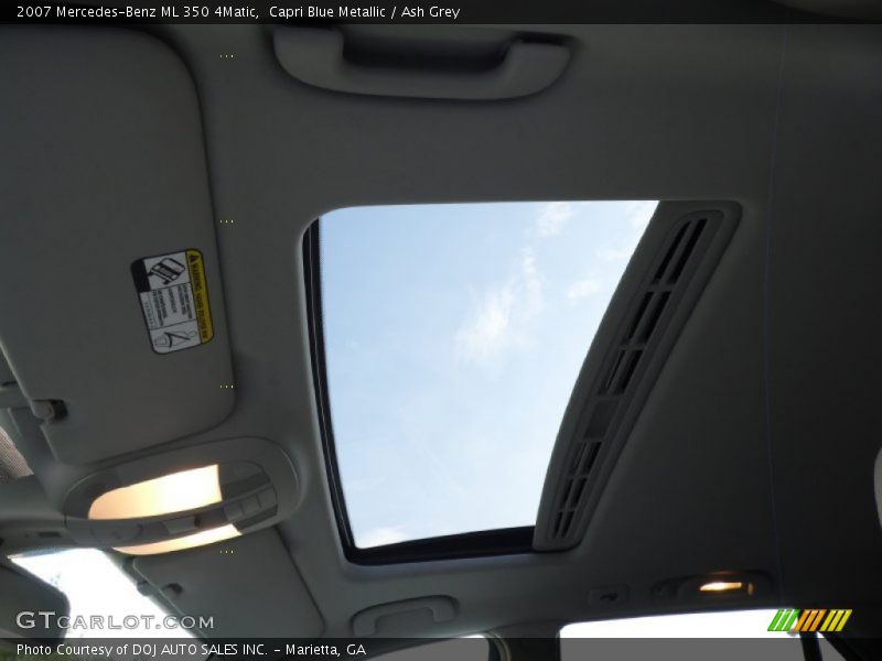 Capri Blue Metallic / Ash Grey 2007 Mercedes-Benz ML 350 4Matic