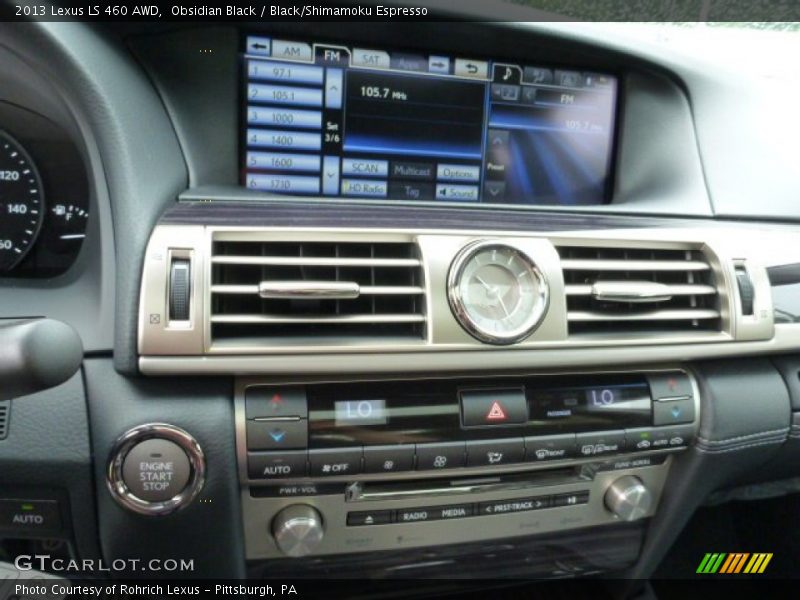 Obsidian Black / Black/Shimamoku Espresso 2013 Lexus LS 460 AWD