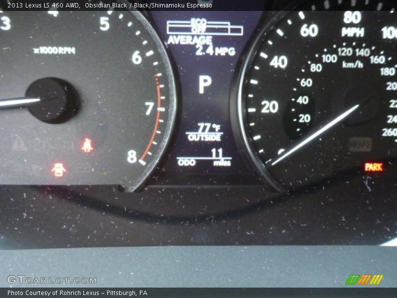 Obsidian Black / Black/Shimamoku Espresso 2013 Lexus LS 460 AWD