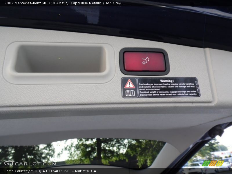 Capri Blue Metallic / Ash Grey 2007 Mercedes-Benz ML 350 4Matic