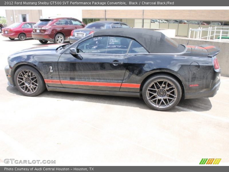 Black / Charcoal Black/Red 2012 Ford Mustang Shelby GT500 SVT Performance Package Convertible