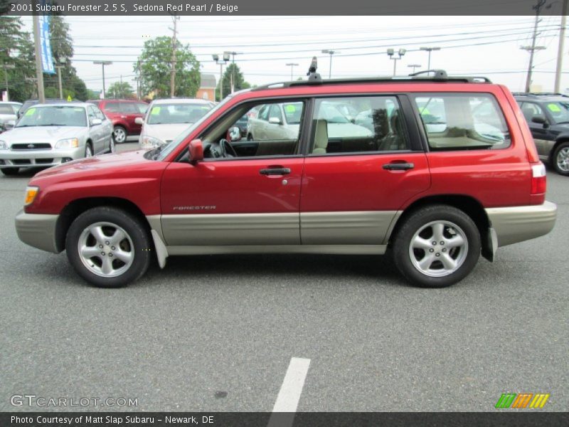 Sedona Red Pearl / Beige 2001 Subaru Forester 2.5 S