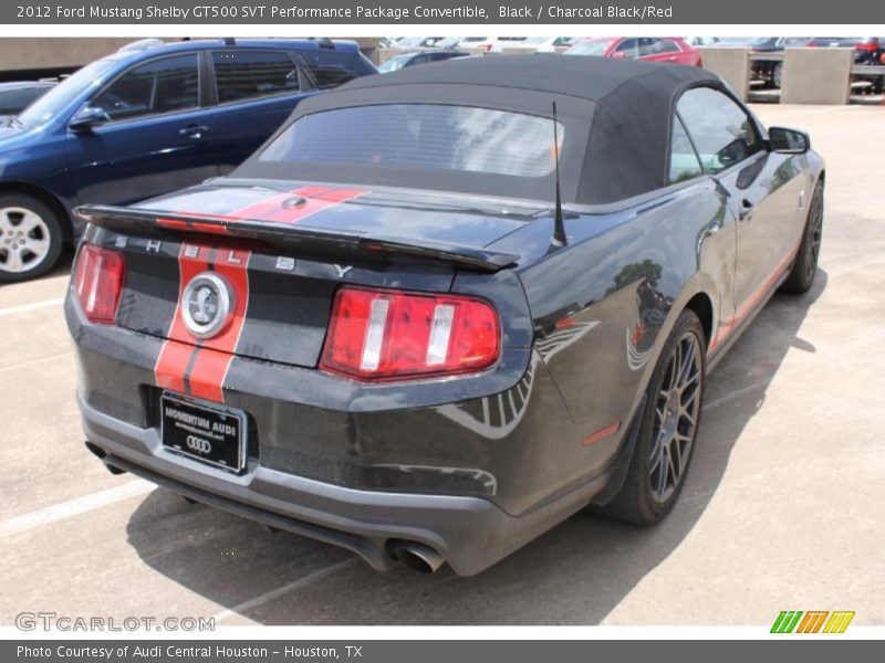 Black / Charcoal Black/Red 2012 Ford Mustang Shelby GT500 SVT Performance Package Convertible