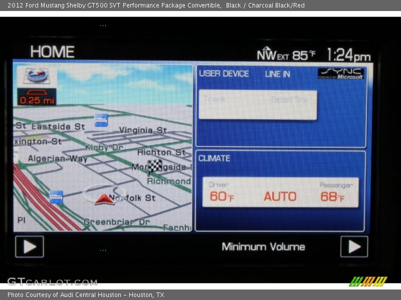 Navigation of 2012 Mustang Shelby GT500 SVT Performance Package Convertible