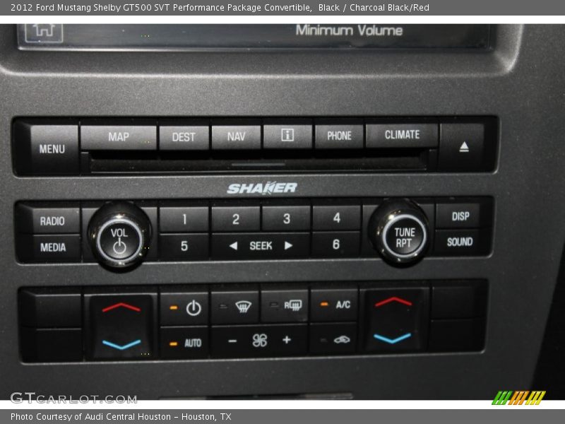 Controls of 2012 Mustang Shelby GT500 SVT Performance Package Convertible