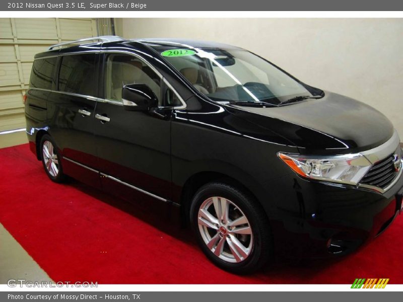 Super Black / Beige 2012 Nissan Quest 3.5 LE