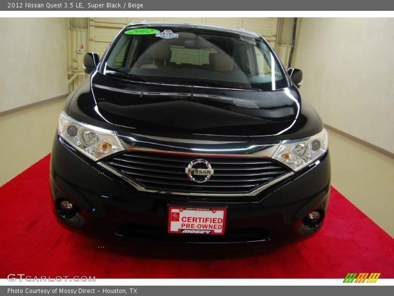 Super Black / Beige 2012 Nissan Quest 3.5 LE