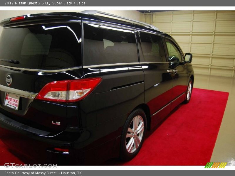 Super Black / Beige 2012 Nissan Quest 3.5 LE