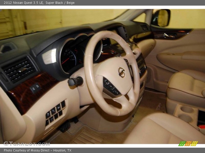 Super Black / Beige 2012 Nissan Quest 3.5 LE
