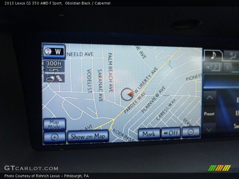 Navigation of 2013 GS 350 AWD F Sport