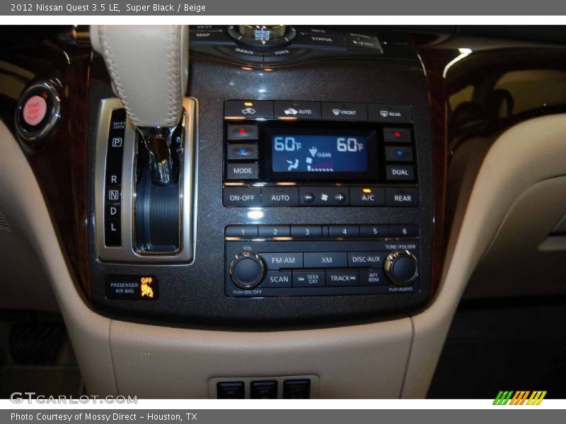 Super Black / Beige 2012 Nissan Quest 3.5 LE
