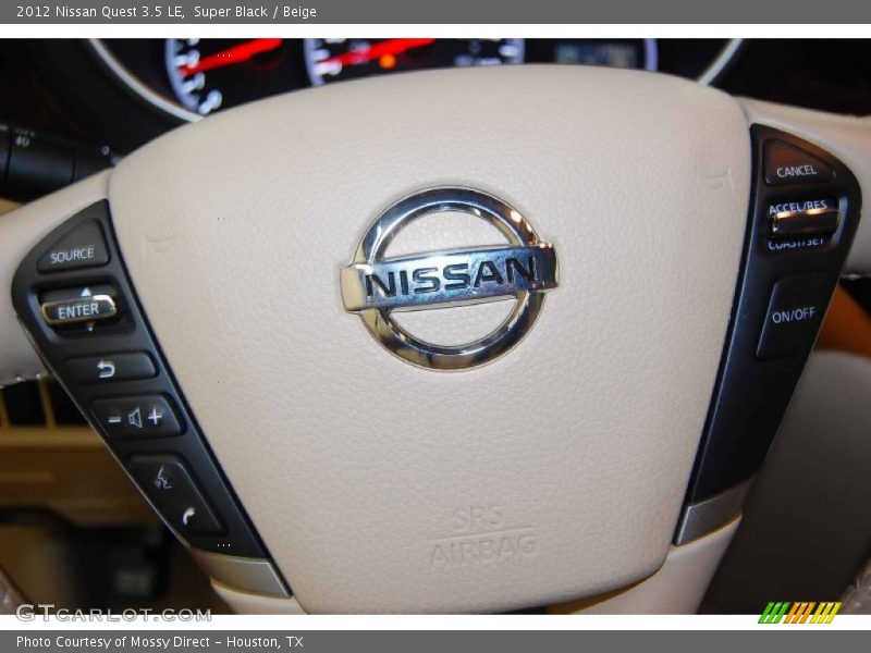 Super Black / Beige 2012 Nissan Quest 3.5 LE