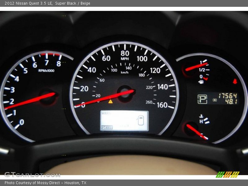 Super Black / Beige 2012 Nissan Quest 3.5 LE