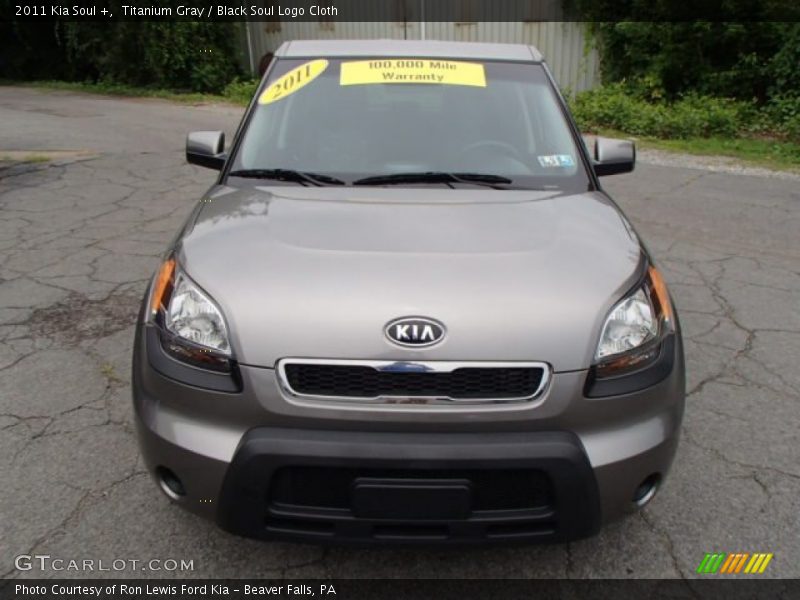 Titanium Gray / Black Soul Logo Cloth 2011 Kia Soul +