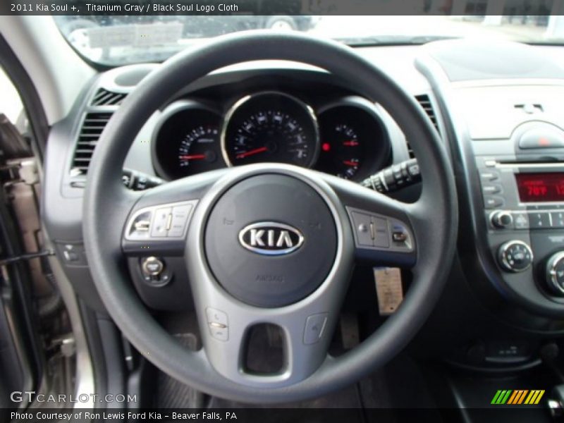Titanium Gray / Black Soul Logo Cloth 2011 Kia Soul +