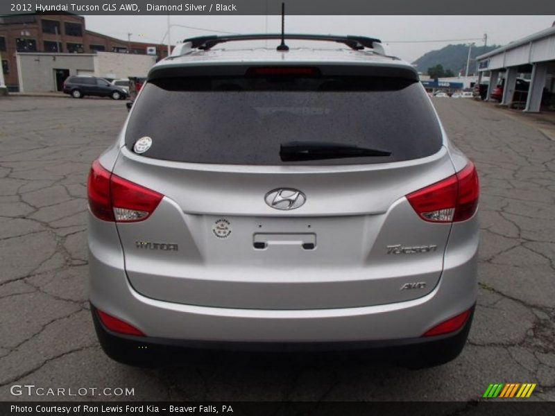 Diamond Silver / Black 2012 Hyundai Tucson GLS AWD