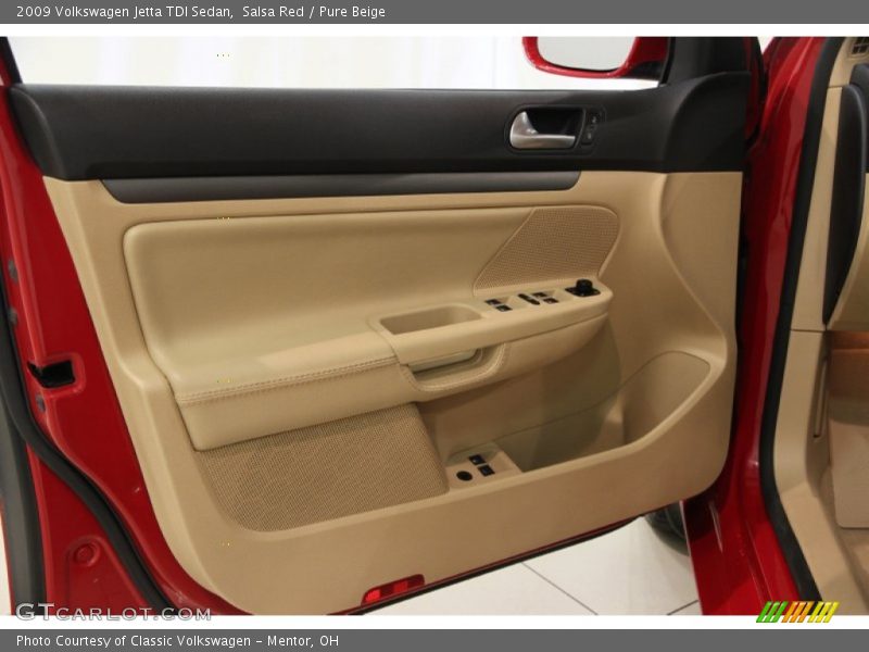 Salsa Red / Pure Beige 2009 Volkswagen Jetta TDI Sedan