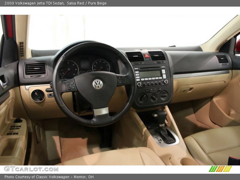 Salsa Red / Pure Beige 2009 Volkswagen Jetta TDI Sedan