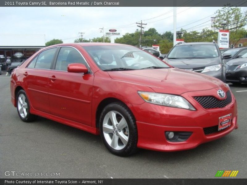 Barcelona Red Metallic / Dark Charcoal 2011 Toyota Camry SE