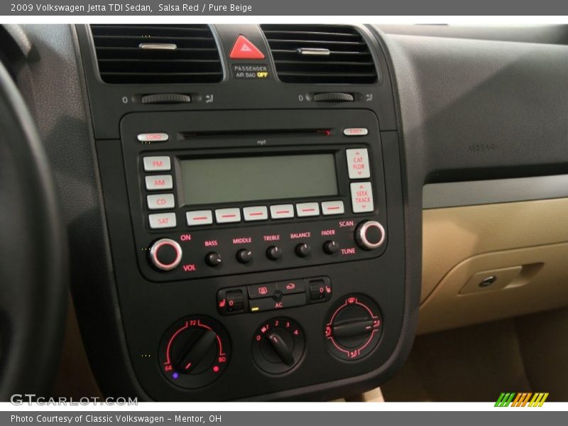 Salsa Red / Pure Beige 2009 Volkswagen Jetta TDI Sedan