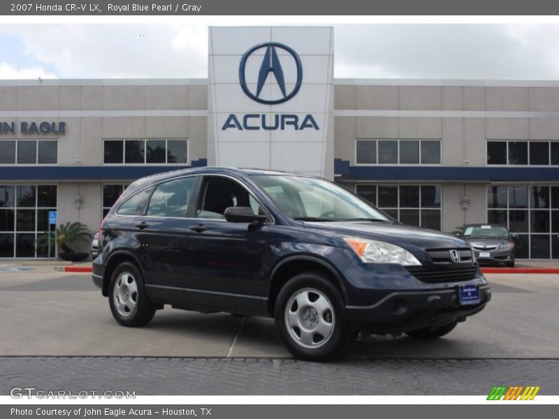 Royal Blue Pearl / Gray 2007 Honda CR-V LX