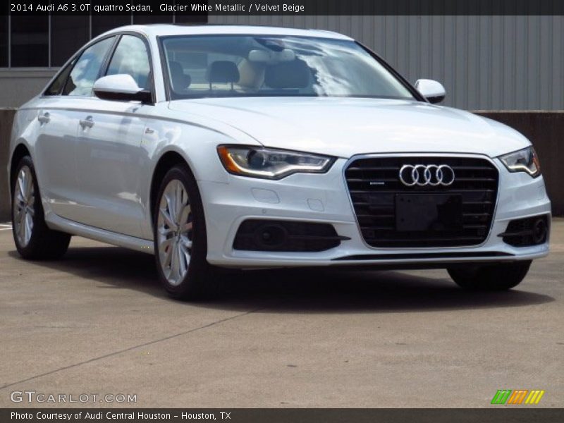 Glacier White Metallic / Velvet Beige 2014 Audi A6 3.0T quattro Sedan