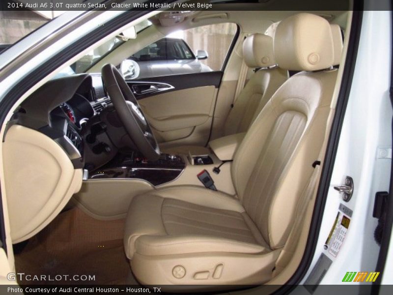 Glacier White Metallic / Velvet Beige 2014 Audi A6 3.0T quattro Sedan