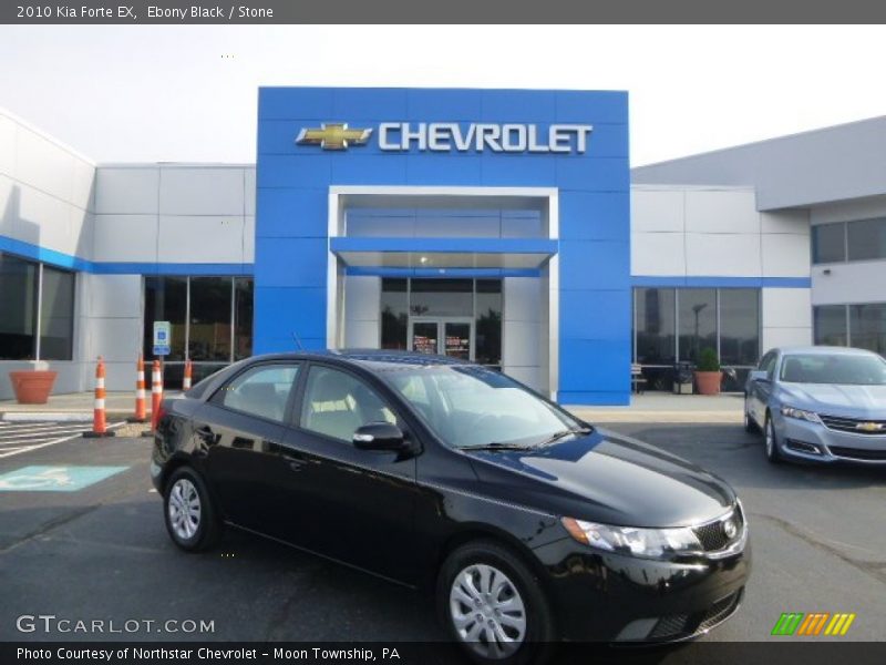 Ebony Black / Stone 2010 Kia Forte EX