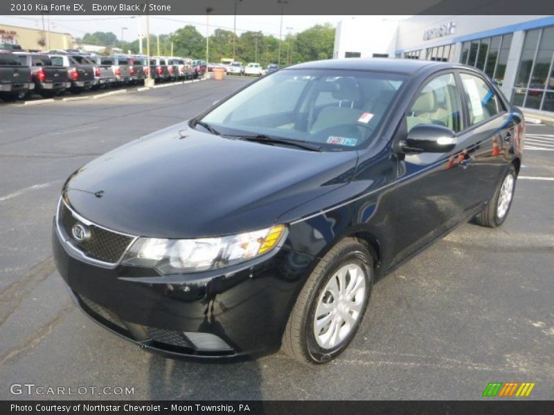 Ebony Black / Stone 2010 Kia Forte EX