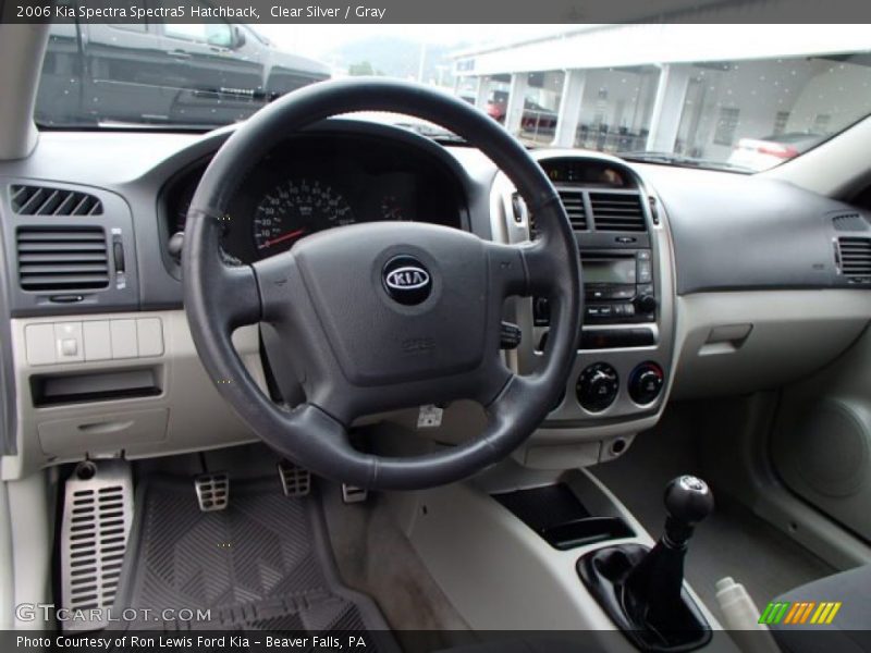 Clear Silver / Gray 2006 Kia Spectra Spectra5 Hatchback