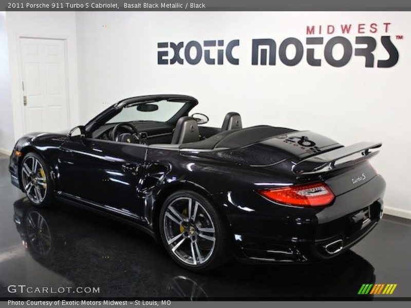 Basalt Black Metallic / Black 2011 Porsche 911 Turbo S Cabriolet