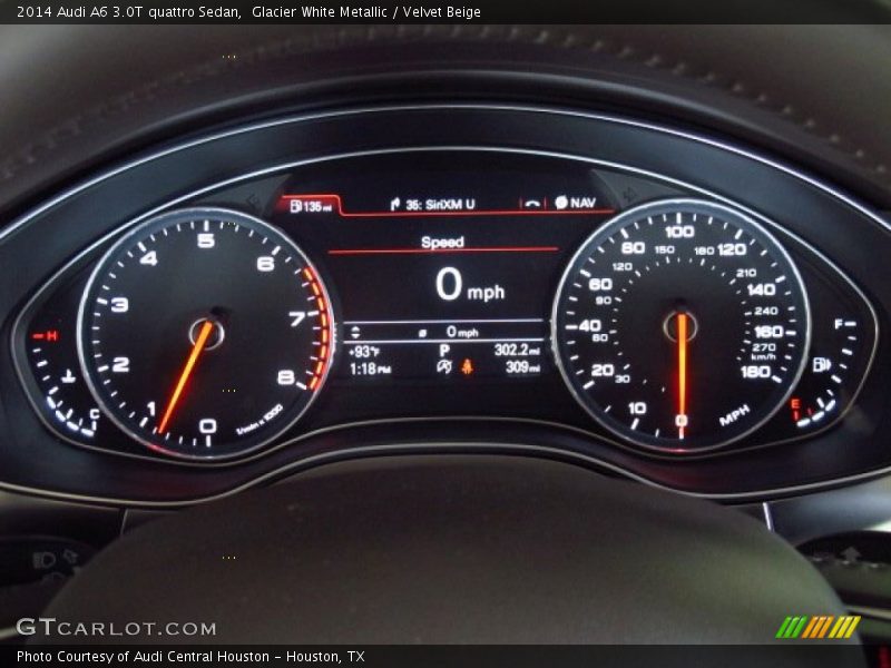 Glacier White Metallic / Velvet Beige 2014 Audi A6 3.0T quattro Sedan