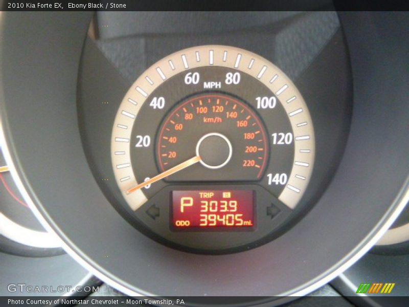 Ebony Black / Stone 2010 Kia Forte EX
