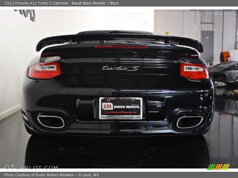 Basalt Black Metallic / Black 2011 Porsche 911 Turbo S Cabriolet