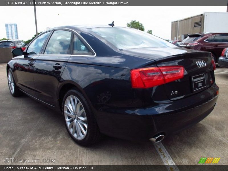Moonlight Blue Metallic / Nougat Brown 2014 Audi A6 3.0T quattro Sedan