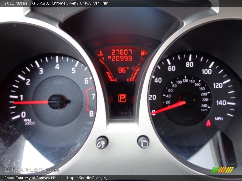 Chrome Silver / Gray/Silver Trim 2011 Nissan Juke S AWD