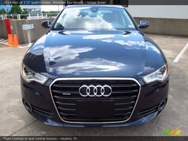 Moonlight Blue Metallic / Nougat Brown 2014 Audi A6 3.0T quattro Sedan