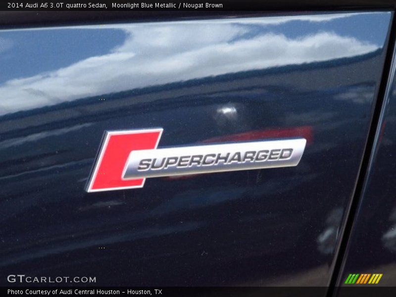Moonlight Blue Metallic / Nougat Brown 2014 Audi A6 3.0T quattro Sedan