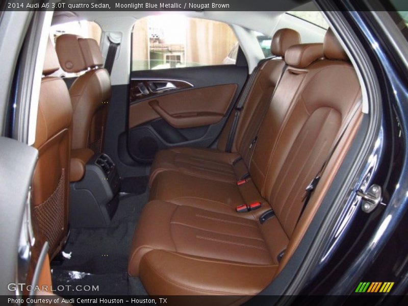 Moonlight Blue Metallic / Nougat Brown 2014 Audi A6 3.0T quattro Sedan
