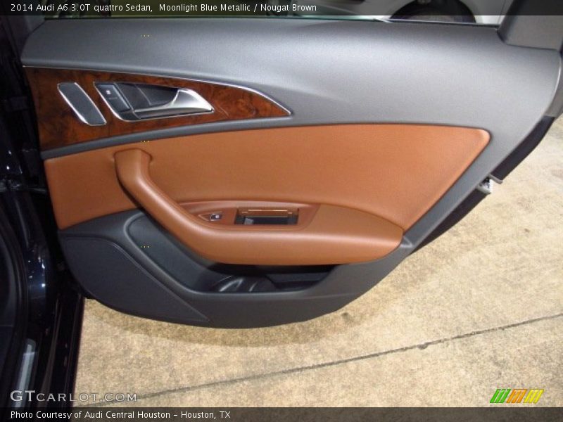 Moonlight Blue Metallic / Nougat Brown 2014 Audi A6 3.0T quattro Sedan