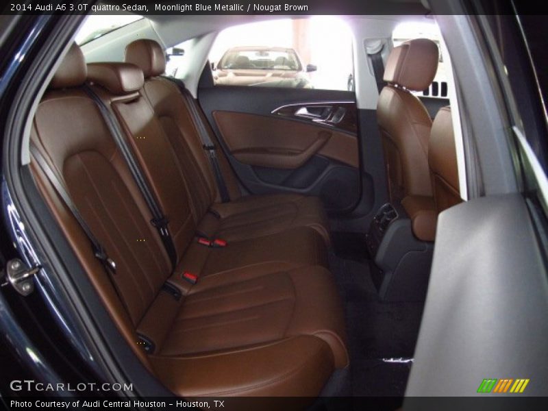 Moonlight Blue Metallic / Nougat Brown 2014 Audi A6 3.0T quattro Sedan