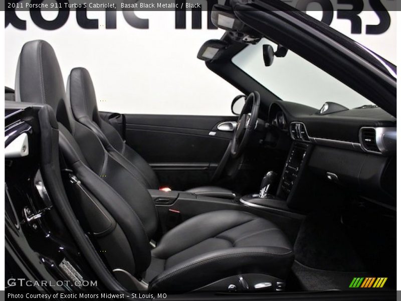 Basalt Black Metallic / Black 2011 Porsche 911 Turbo S Cabriolet