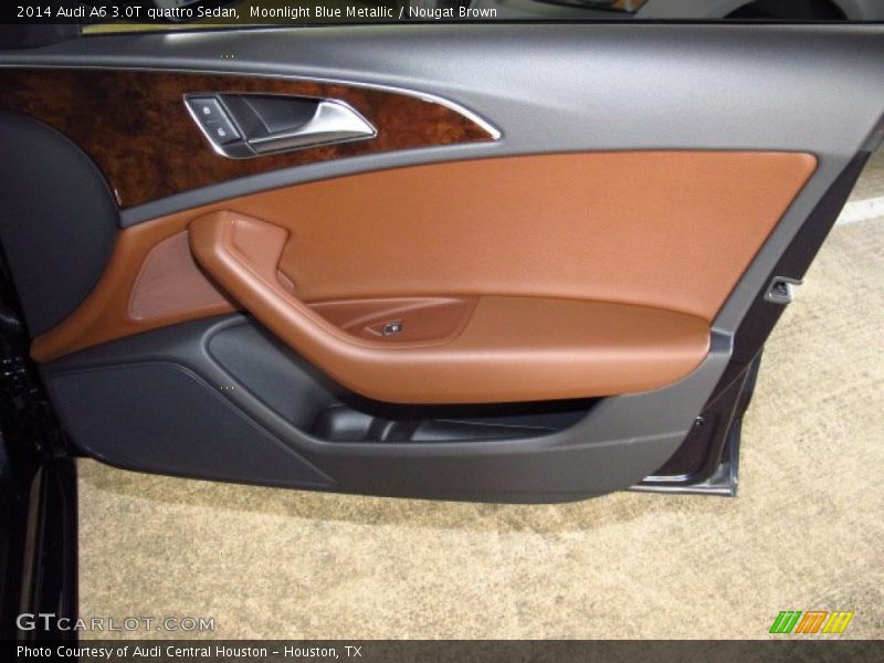 Moonlight Blue Metallic / Nougat Brown 2014 Audi A6 3.0T quattro Sedan