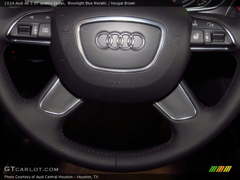 Moonlight Blue Metallic / Nougat Brown 2014 Audi A6 3.0T quattro Sedan