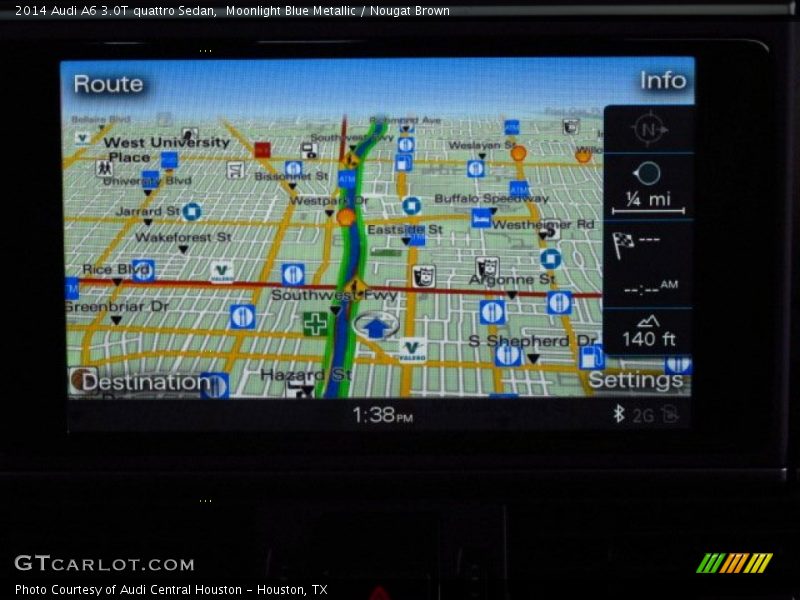 Moonlight Blue Metallic / Nougat Brown 2014 Audi A6 3.0T quattro Sedan