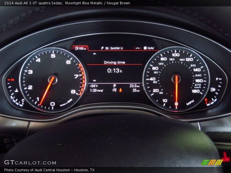 Moonlight Blue Metallic / Nougat Brown 2014 Audi A6 3.0T quattro Sedan