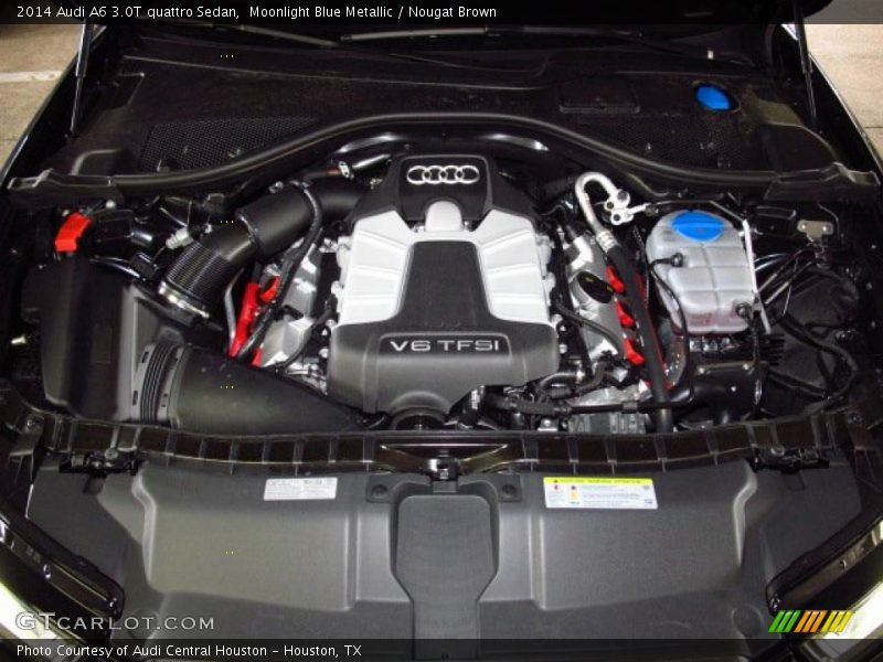 Moonlight Blue Metallic / Nougat Brown 2014 Audi A6 3.0T quattro Sedan