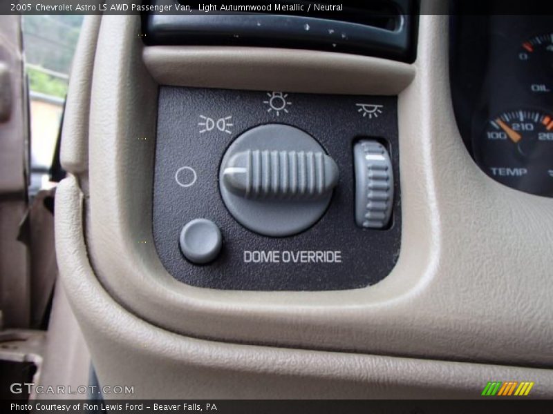 Controls of 2005 Astro LS AWD Passenger Van