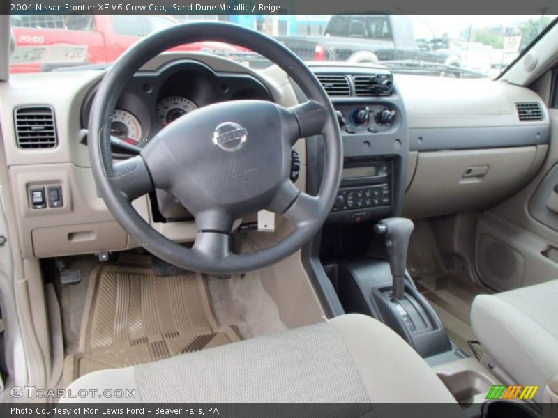 Sand Dune Metallic / Beige 2004 Nissan Frontier XE V6 Crew Cab