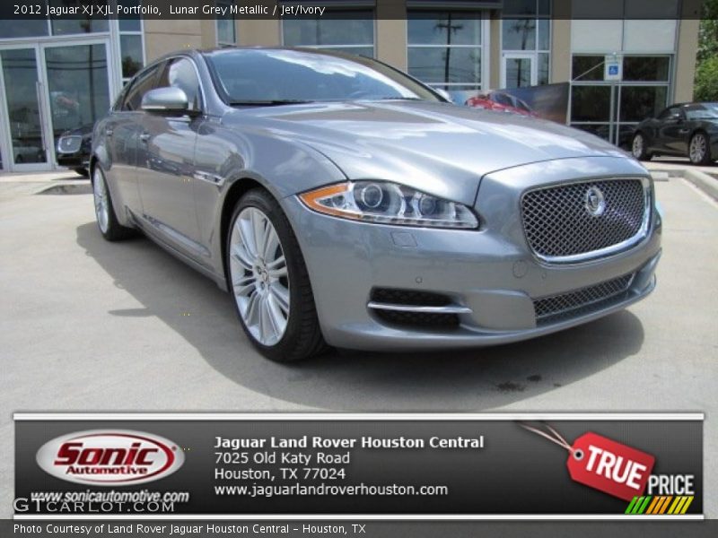 Lunar Grey Metallic / Jet/Ivory 2012 Jaguar XJ XJL Portfolio